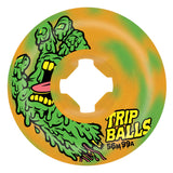 Santa Cruz Slimeballs Face Melters Trip Balls Green Orange Swirl 56mm 99a Skateboard Wheels