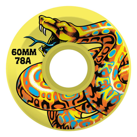 Slime Balls Kendale OG Snake Yellow 78a 60mm Skateboard Wheels