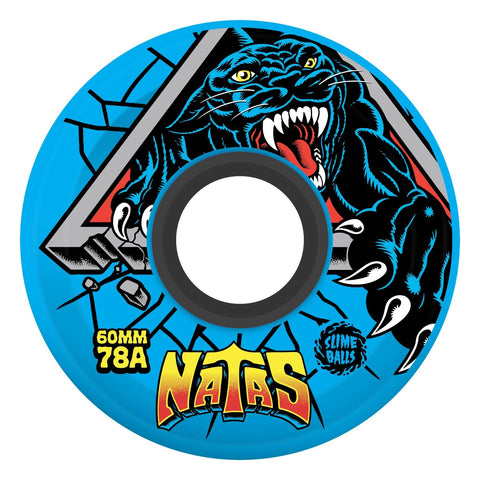 Slime Balls Natas Reissue Blue 60mm 78a Skateboard Wheels