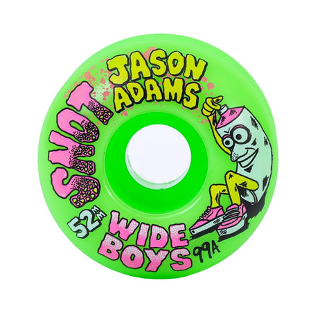 Snot Wheel Co Adams Wide Boys Neon Green 52mm 99a Skateboard Wheels