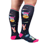 Sock It To Me Space Cats Stretch Knee High Adult Socks