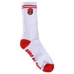 Spitfire Big Head Fill Emblem White Red Socks