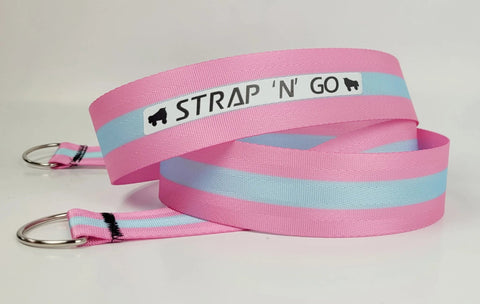 Strap N Go Stripe Pink Blue Rollerskate Noose
