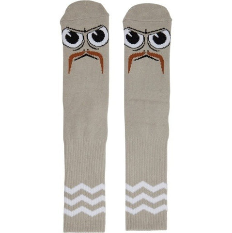 Toy Machine Turtle Boy Stache Socks Grey