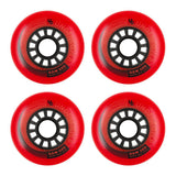 UC Raw Red 80mm 85a 4 Pack Rollerblade Wheels