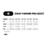 USD Farmer Pro Boot Size-Chart