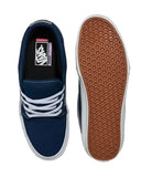 Vans Skate Chukka Low Sidestripe Navy Grey Skateboard Shoes top bottom view