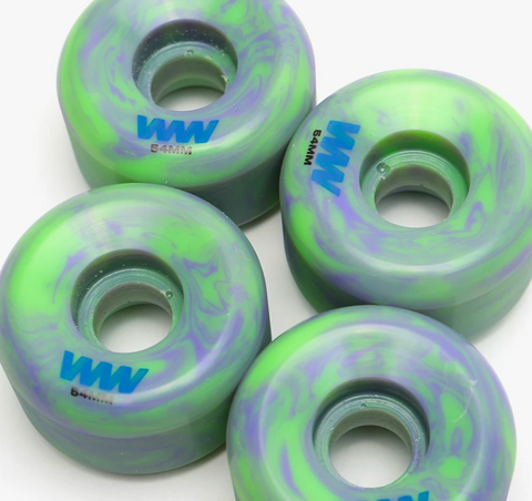 Wayward Swirl Green/Purple 54mm Skateboard Wheels
