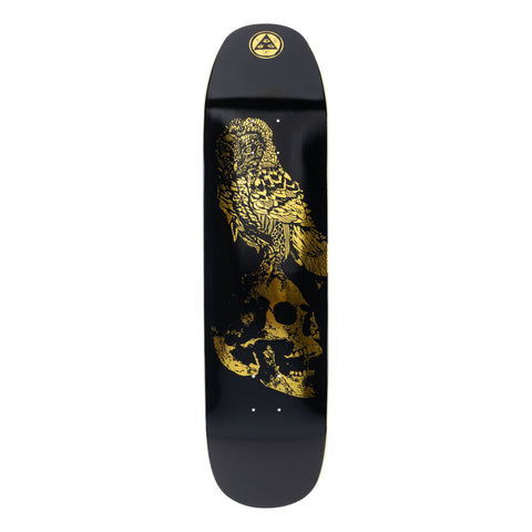 Welcome Bird Brain On Son Of Moontrimmer Black Gold Foil 8.25 Skateboard Deck