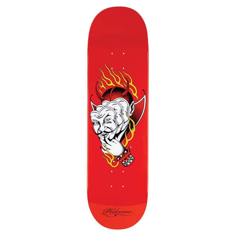 Welcome Diablo On Pop Red Dip 8.75 Skateboard Deck