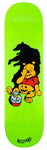 Welcome Hunny On Evil Twin Neon Green 8.5 Skateboard Deck
