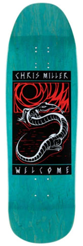 Welcome Miller Lizard On Gaia Teal Stain 9.6 Skateboard Deck