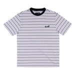 Welcome Skateboards Palmer Striped Short Sleeve Knit Lilac Tee