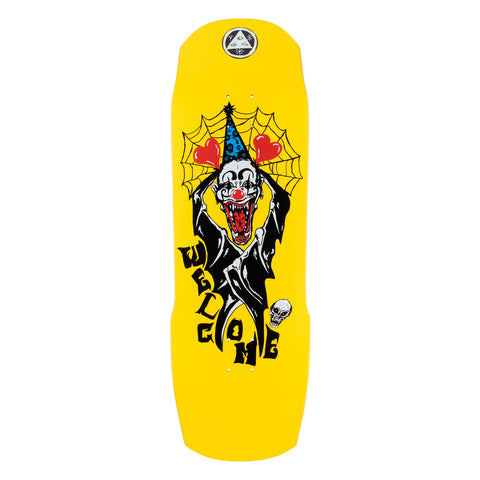 Welcome Skateboards Crazy Tony On Totem 2.0 Neon Yellow 9.75" Skateboard Deck