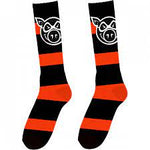 Pighead Striped Orange/Black Tall Socks