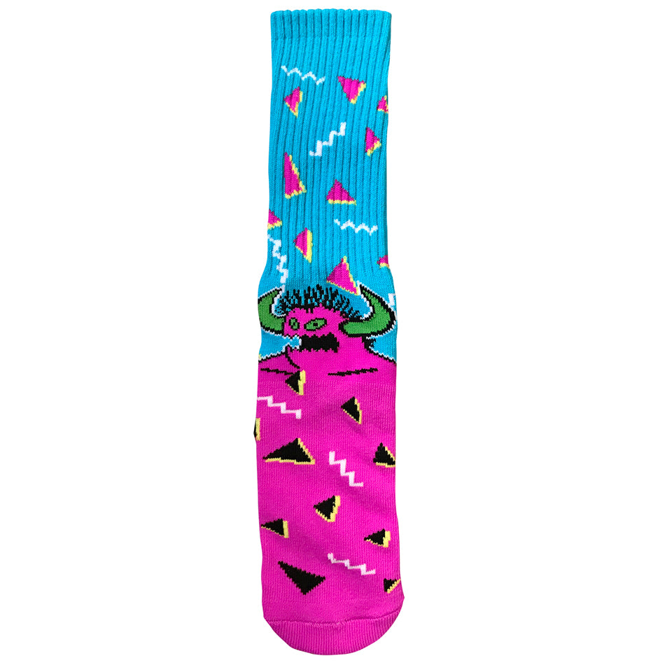 Toy Machine 80s Crew Aqua Pink Socks – World Of Wheelcraft