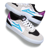 Lakai York White Black Suede Skate Shoes