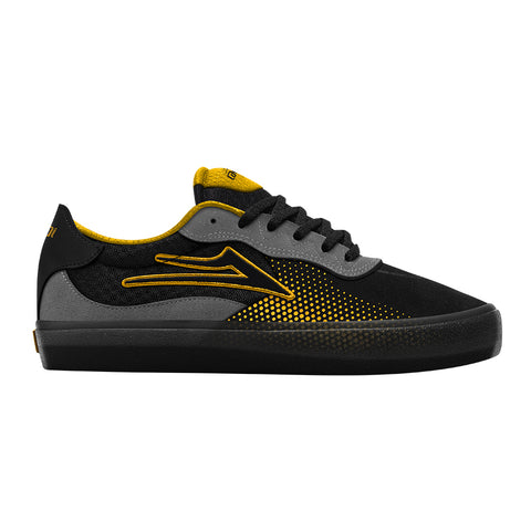 Lakai Essex Black Yellow Gray Skateboard Shoes