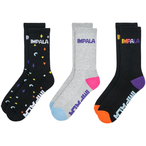 Impala Twinkle Skate Socks 3 Pack