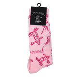 Thrasher Gonz Logo Pink Socks
