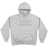 Thrasher Oulined Grey White Hoodie