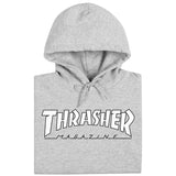 Thrasher Oulined Grey White Hoodie