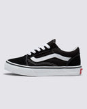 Vans Old Skool Black/True White Kids Skateboard Shoes