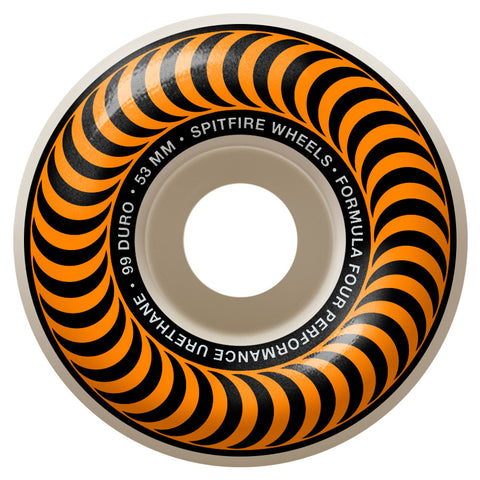 Spitfire Formula 4 Classic Swirl 99D 53mm Orange Skateboard Wheels