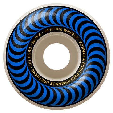 Spitfire Formula 4 Classic Swirl 101D 56mm Blue Skateboard Wheels
