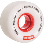 Globe Bruiser White/Red 58mm/88a Cruiser Skateboard Wheels