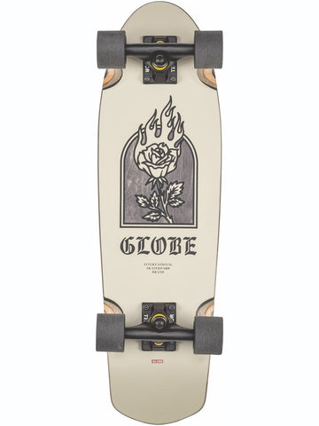Globe Trooper Off White/Rose 27" Complete Cruiser Skateboard