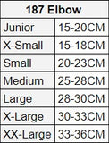 187 Elbow Pads Size Chart