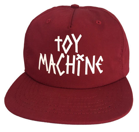 Toy Machine Tape Logo Burgundy Cap