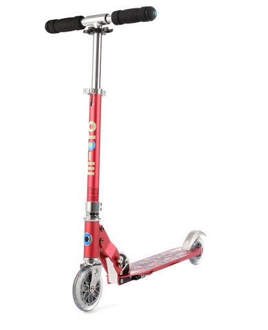 Micro Sprite Raspberry Floral Dot Scooter