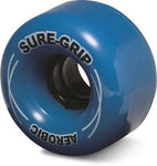 SureGrip Aerobic 62x37mm/85a Blue Rollerskate Wheels (8 Pack)