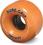 SureGrip Aerobic 62x37mm/85a Orange Rollerskate Wheels (8 Pack)