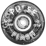 Atom Pulse Flash 65x37mm/78a Black Glitter Rollerskate Wheels 4 Pack