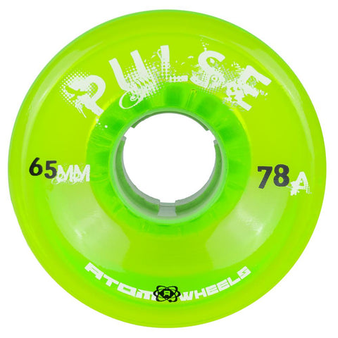 Atom Pulse 65x37mm/78a Lime Rollerskate Wheel 4 Pack