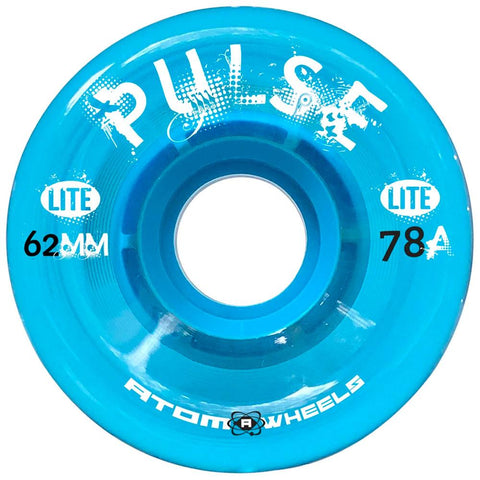 Atom Pulse Lite 62x33mm/78a Blue Rollerskate Wheels 4 Pack