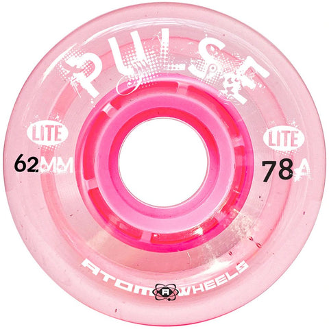 Atom Pulse Lite 62x33mm/78a Light Pink Rollerskate Wheels 4 Pack