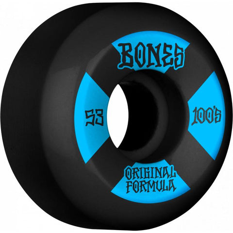 Bones 100's Black V5 53mm Skateboard Wheels