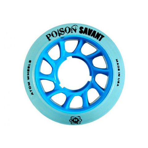 Atom Poison Savant 59x38mm/84a Blue Rollerskate Wheels 4 Pack
