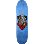 Flip Lance Mountain Crest Stained Blue Shaped Skateboard Deck 9.0