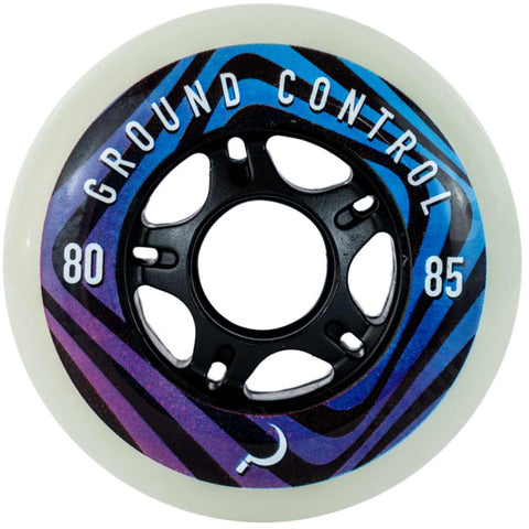 Ground Control Glow In The Dark 80mm/85a 4 Pack Rollerblade Wheels