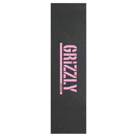 Grizzly Stamp Pink Skateboard Griptape