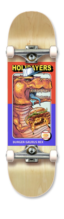 Holiday Dine O Saurs Burger Saurus Rex 7.75" Complete Skateboard