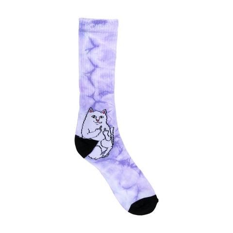 Rip N Dip Lord Nermal Purple Tie Dye Socks