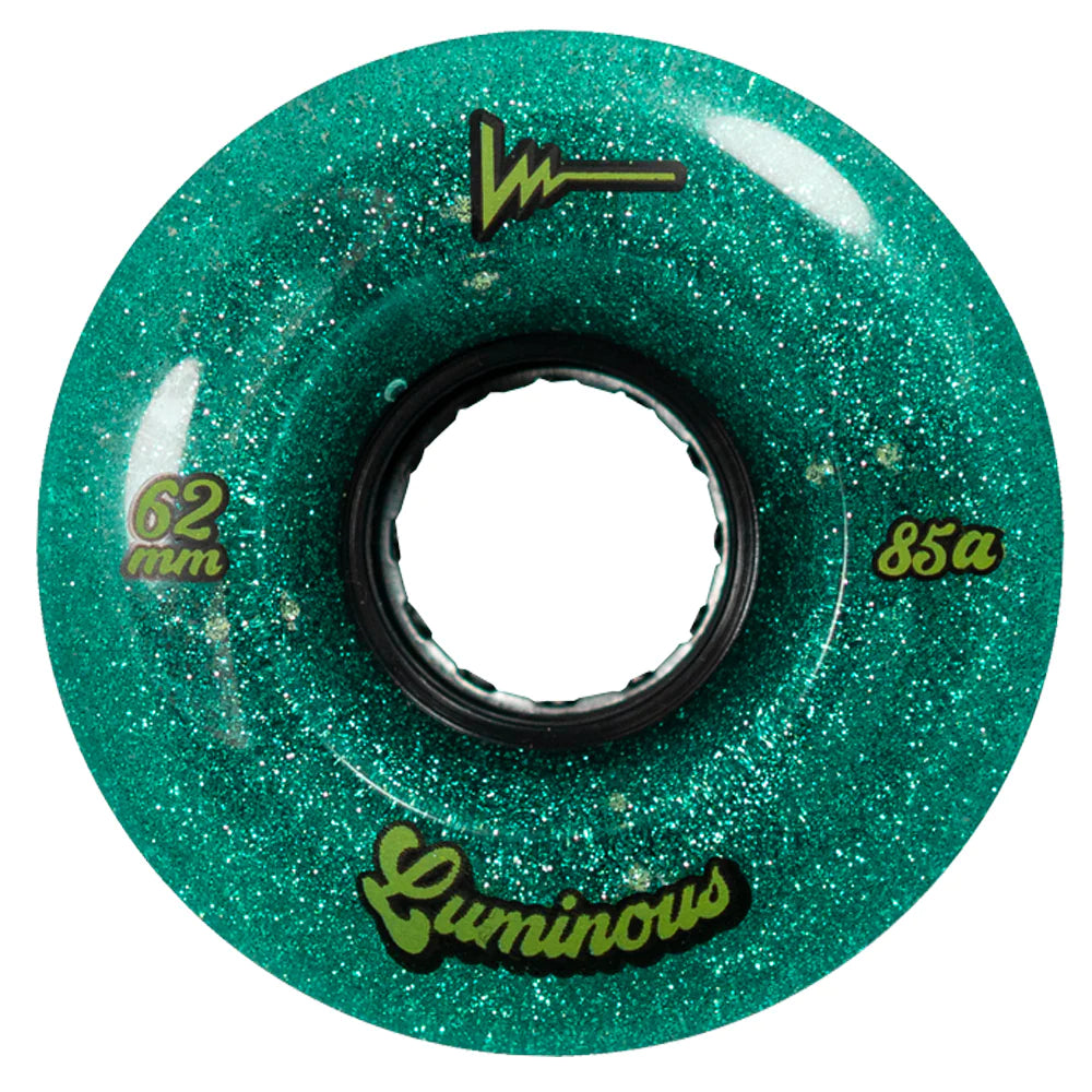 Luminous LED 62x32mm/85a Jade Rollerskate Wheels - 4 Pack – World Of ...