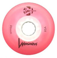 Luminous LED 76mm/85a Pink 4 Pack Rollerblade Wheels