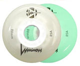 Luminous LED 80mm/85a GLOW White 4 Pack Rollerblade Wheels